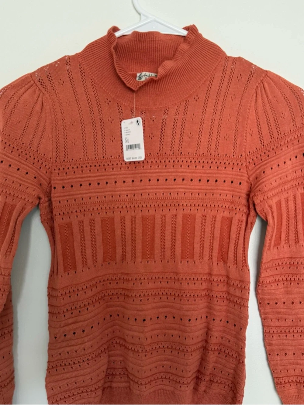 Free People Orange “Pointelle Me About It